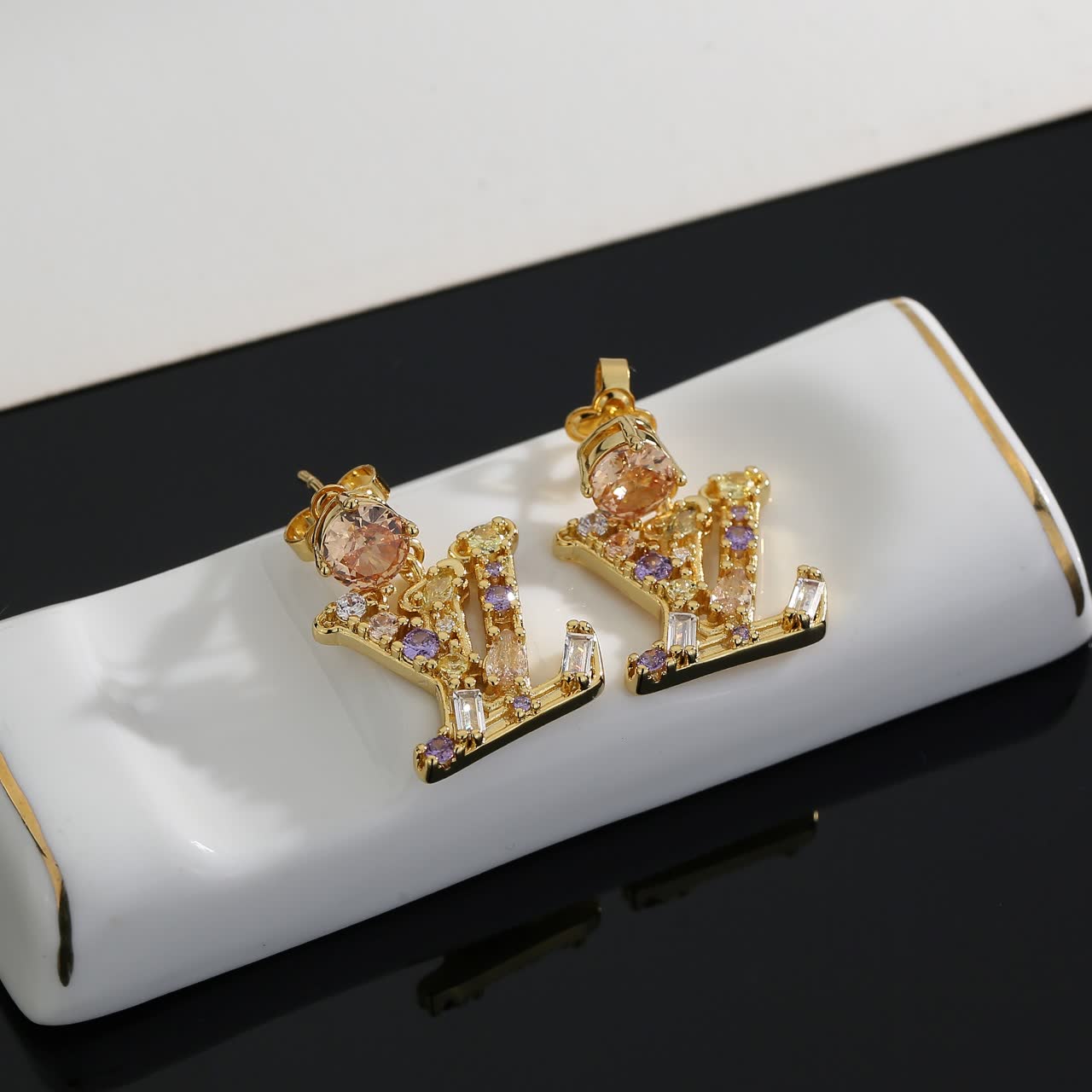 Louis Vuitton LV Logo Earrings